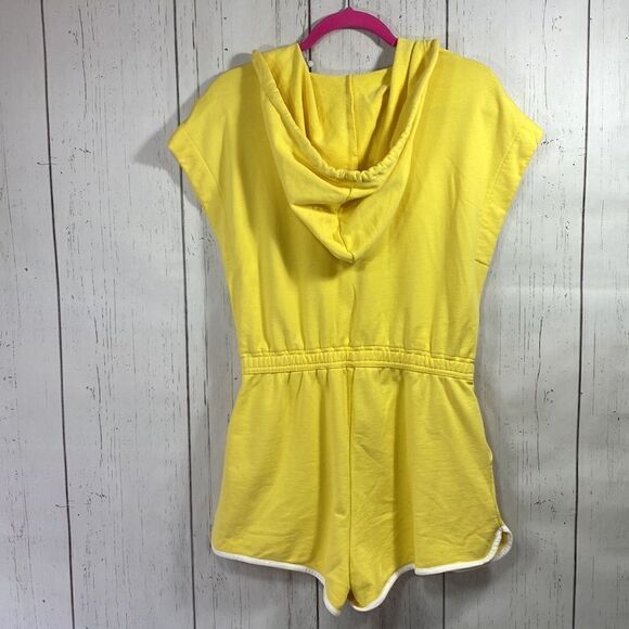 Hunter X Target Romper Yellow Hooded Short Sleeve Zip Elastic Waist Beachy Sport - Picture 14 of 14